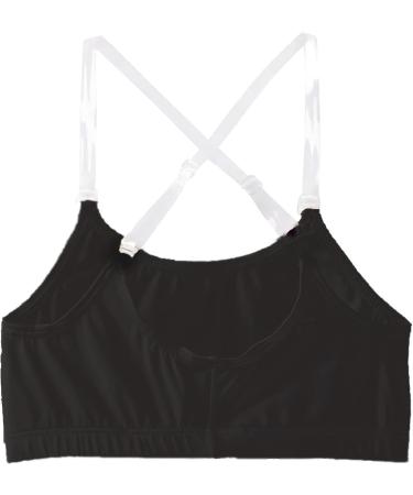 Clementine Apparel Girls Clear Detachable Straps Dance Bra 12-14 Black - Buy Online on SooperMarket.com