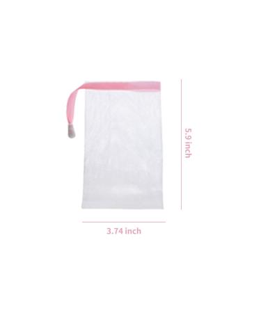 Andiker Soft Mesh Soap Bag Set - 7 Pcs | Shower Soap Pouch Saver with Drawstring | Hangable & Quick Drying Nylon | Foaming and Drying Solution - Buy Online on SooperMarket.com
