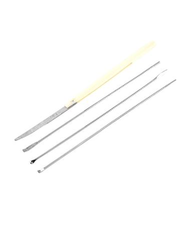 Stainless Steel Ear Suit Set Ear Scoop Ear Tool Set Hollow Out Ear Grill Silver Ear Suit Ear Spoon