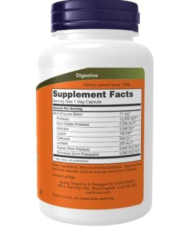 Now Foods Plant Enzyme Mix 240 Vegan Capsules - Buy Online on SooperMarket.com