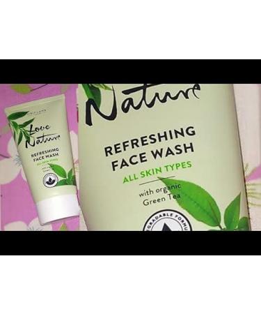 Buy Oriflame Love Nature Refreshing Face Wash with Organic Green Tea 50ML - Deep Cleansing & Hydrating | International Shipping Available - Buy Online on SooperMarket.com
