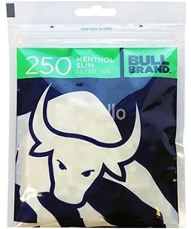 Bull Brand 250 Menthol Slim Filter Tips - Pack of 5 - Buy Online on SooperMarket.com