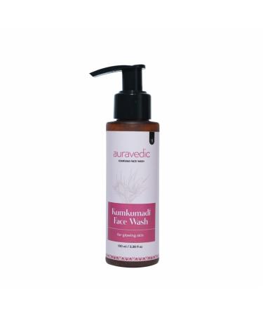 Kumkumadi Unisex Purifying Face Wash | Moisturizing Shea Butter Foaming Facial Cleanser | Organic with Saffron and Red Sandalwood 3.38 Fl Oz 100ml
