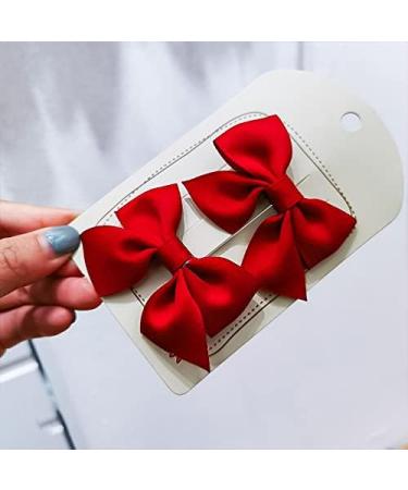 Red Bow Hair Clips for Little Girls - Cute Accessories (2pcs) - Buy Online on SooperMarket.com