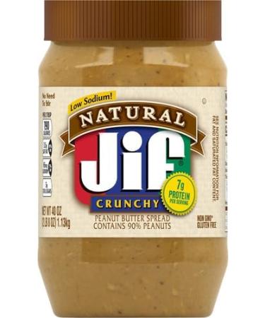 Jif Natural Crunchy Peanut Butter 40 oz - Buy Online on SooperMarket.com