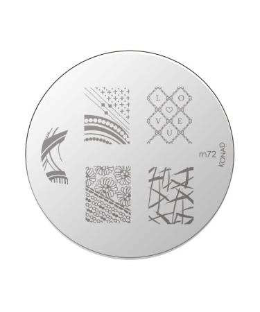 Konad stencil stamping stamping stencil M72