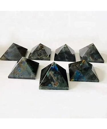 1pc 50mm Natural Polished Crystal Stone Gemstone Carving Labradorite Pyramid Chakra Reiki Balancing - Buy Online on SooperMarket.com