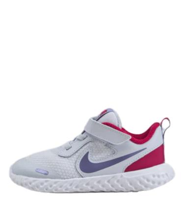 NIKE Revolution 5 Gym Shoe 23.5 EU Football Grey Purple Pulse Fireberry White