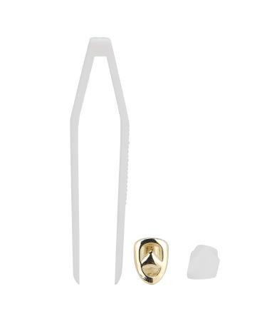 Teeth Brace Decoration Hip Hop Teeth Decoration Copper 2 Single for Concert for Party(gold)