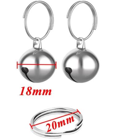 Partns Silver Dog Bells - 5 Pack Jingle Bells for Dog Collars & Decor | Durable Metal Key Rings - Buy Online on SooperMarket.com