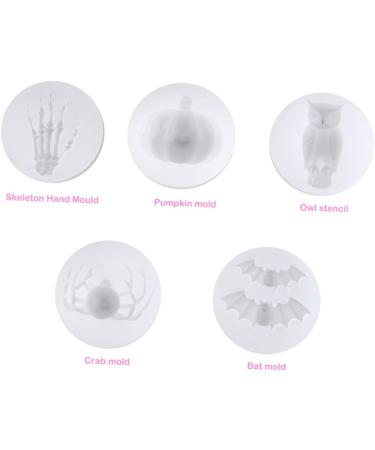 Abaodam 5pcs Christmas Theme Glue Silicone Mold 3d Silicone Mold Halloween Silicone Molds Bat Making Mold White 5.5X1cm - Buy Online on SooperMarket.com