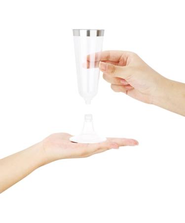 NOCCUR 60 Pack 5OZ Silver Plastic Champagne Flutes - Premium Quality Glasses for Wedding & Party - Buy Online on SooperMarket.com