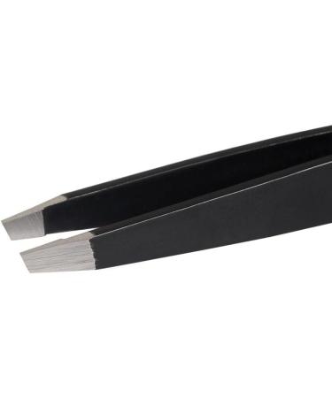 Abdul of Sialkot Slant Tip Stainless Steel Eyebrow Tweezers - Professional Precision for Women & Men - Perfect for Brow & Facial Hair - Pack of 1 (Black) - Buy Online on SooperMarket.com