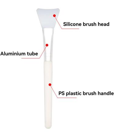 Dajidafu Brush Facial Mask Silicone White Professional Cutter-Type Tongue-Type Brushes Mud Cream Care Tool DIY Soft Beauty Tongue Shape - Buy Online on SooperMarket.com