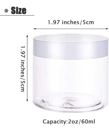 20 PCS 2oz White Wide-Mouth Empty Jars with Lids - Refillable Storage Containers for Cosmetics, Candy, Beads, Slime, Crafts, Creams & Gifts - Buy Online on SooperMarket.com
