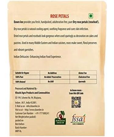 Dawn Lee Rose Petals Natural Sun Dried Rose Gulab Patti (100 Gram) - Buy Online on SooperMarket.com