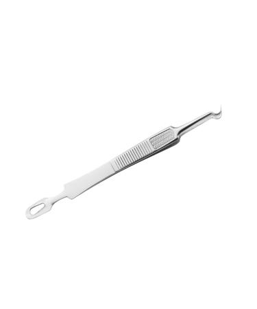 Beavorty 3pcs Kit Stainless Pimple Tweezers Curved Steel Extractor Blemish for Tool
