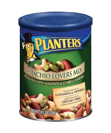Planters IUYEHDUH Pistachio Lovers Mix Salted 18.5 Ounce Canister 2 Pack