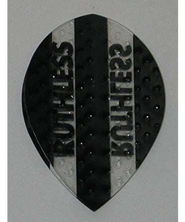US Darts 3 Sets (9 Flights) Xtra Strong Ruthless Black Pear Shape Flights - Dimplex Style