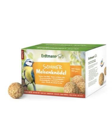 ERDTMANNS - 100 Summermet dumplings for wild birds without network I A variety of composition i light food intake i summer alternative i environmentally friendly i large amount