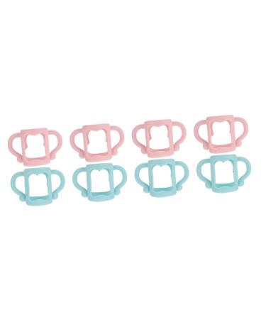 ibasenice 8 Pcs Universal Silicone Handle Bottle Handle Grip Straw Cup Handles Nursing Bottle Handle Newborn Bottle Handle Feeding Bottle Silicone Bottle Assorted Colorx4pcs 10.7x4.6cmx4pcs