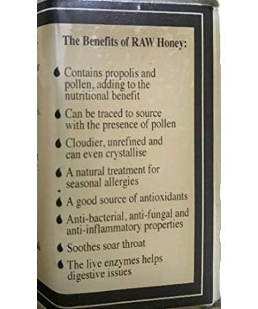 Raw ENGLISH Honey Blossom Clear Direct from Hive 100% Pure Unheated Unprocessed Unpasteurized Unfiltered Honey 350g - Buy Online on SooperMarket.com
