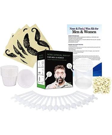 Nose Hair Waxing Kit for Men & Women - 50g/1.67oz Nose Wax with 20 Applicators - Buy Online on SooperMarket.com