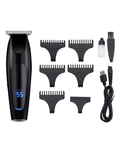 Electric Hair Clipper USB Rechargeable Hair Barber Haircutter LED Display Digital with 5 Limit Combs