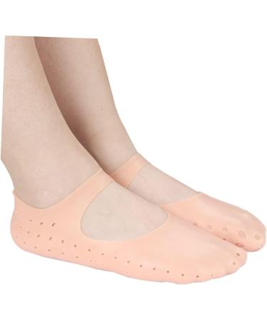 minkissy 2 Pairs Plantar Inserts Silicone Socks Foot Care Insoles for Plantar Spa Gel Socks Spa Moisture Socks Heel Socks for Cracked Heels Room Socks Elastic Heel Cover - Buy Online on SooperMarket.com