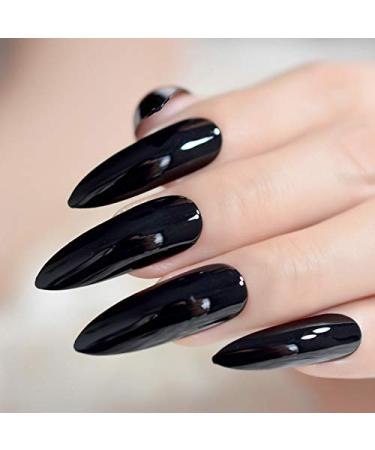 YIMART 500pcs Stiletto False Nails - Clear Long Almond Full Cover Nail Tips for Salon & Nail Art - Buy Online on SooperMarket.com