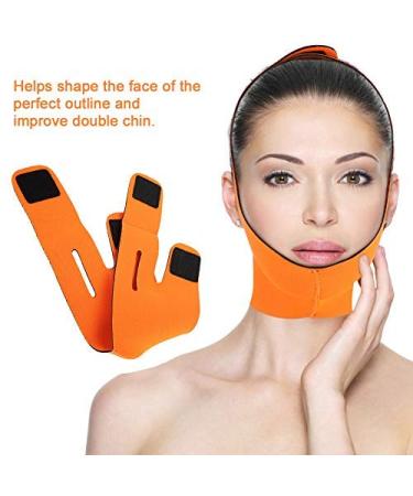 V Face Line Belt | Face Slimming Chin Lift Up Anti Wrinkle Sleep Strap - Orange - Buy Online on SooperMarket.com