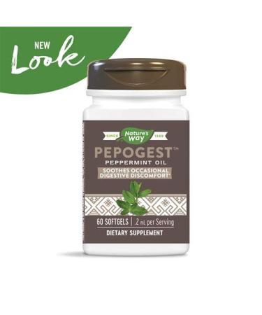 Nature's Way Pepogest Peppermint Oil 0.2 mg - 60 Softgels for Digestive Support - Buy Online on SooperMarket.com