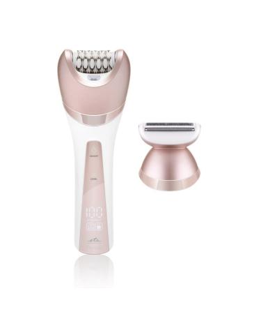 ETA Epilierer I Compact Epilation Device with a razor attachment I 30 tweezers I 4 hours battery life I trimm attachment I Integrated light i travel bag i fenite epilator