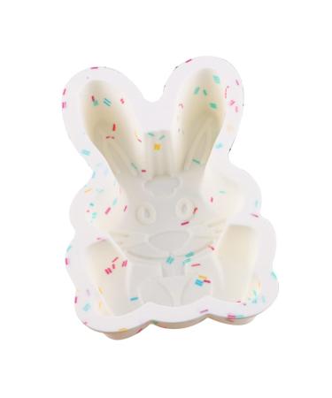 Easter Egg Silicone Mold Rabbit Fondant Molds Tapas De Ajustables Molds for Resin Easter Fondant Silicone Body Wash Scrubber Homemade Cookies DIY Silica Gel Cheese Dessert 19X13X3CM