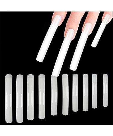 Yimart 100pcs Clear Extra Long Curve Nail Tips for French Acrylic UV Gel False Nails - Buy Online on SooperMarket.com