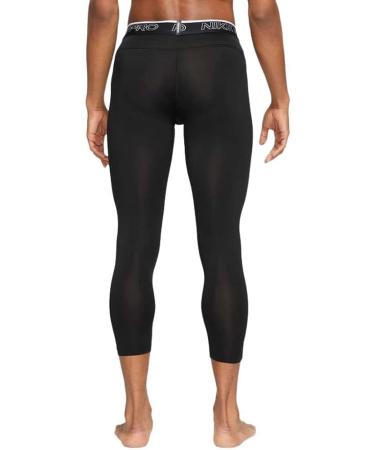 Nike Men's Pro Dri-Fit 3/4 Length Training Tights - Large, Black/White - Buy Online on SooperMarket.com