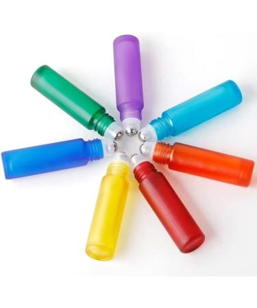HINNASWA Purple Essential Oil Roller Bottles - Refillable Glass Bottles with Stainless Steel Balls - Leak proof Roll on Bottle - Buy Online on SooperMarket.com