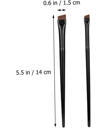 Baluue 6 Sets Eyeliner Brush Makeup Brush Eye Liner Wands Eyebrow Brush Spoolie Ear Black Wood - Buy Online on SooperMarket.com