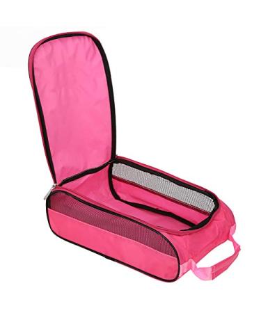 Pink Golf Shoe Carrying Bag Large Capacity Nylon Breathable Sports Shoe Carrying Bag for Golf Tennis