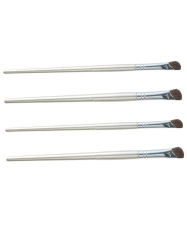 Baluue 4pcs Nose Shadow Brush Concealer Brush under Eye Angled Eye Shadow Brush Nose Makeup Brush Alloy medium As Shown