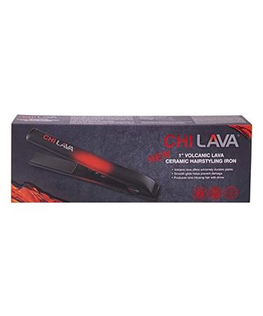 CHI Original Lava 1 Ceramic Flat Iron - Red | Professional Hairstyling Tool - Buy Online on SooperMarket.com
