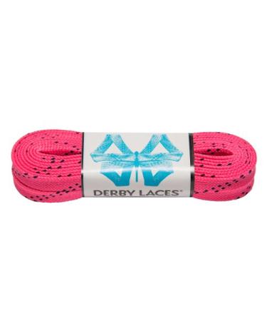 Derby Laces Hot Pink 84 Inch Waxed Skate Lace for Roller Derby, Hockey and Ice Skates, and Boots