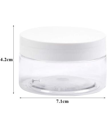 12PCs Clear Mini Plastic Containers - 100ml/80g Empty Small Cans for Creams DIY & Roben Cosmetics - Wide Mouth with Lid - Buy Online on SooperMarket.com