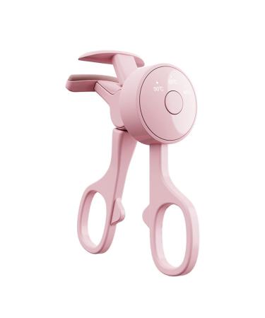 Wispbreeze Electric Eyelash Curler with 3 Heating Model Portable Eye Lash Perm Shaping and Thermal Eyelash Clip Pink