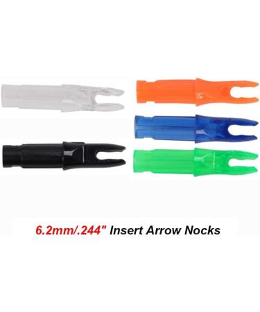 SOPOGER 50Pcs Archery Arrow Nocks - .244/6.20mm ID Carbon Arrows Inserts for Hunting - Multi-color - Buy Online on SooperMarket.com