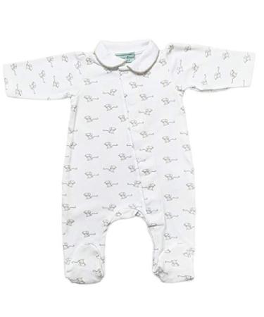 Magnet Mouse: Original Magic Mouse Sleepsuit Cotton Onesie with magnetic fastenings (no fiddly poppers or buttons) Mousey Grey 6 Months
