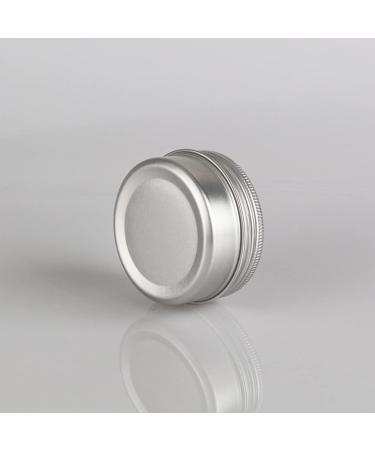 Zeoabsy 10-Piece 50ml Silver Aluminum Tins with Screw Caps - Perfect for Cosmetics Candles Ointments | Includes 5 Spatulas & Etiquette Label - Buy Online on SooperMarket.com
