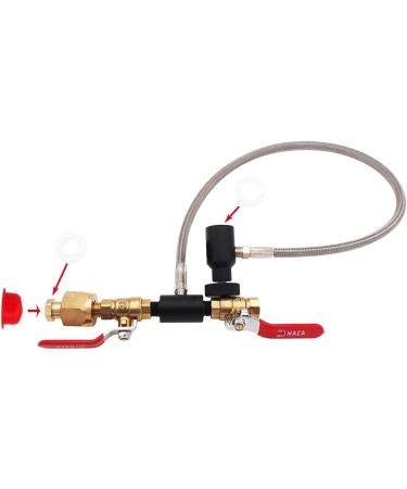 VaVoger Paintball CO2 Tank Refill Station - Stainless Steel Connector Hose for 12oz, 16oz, 20oz Tanks - Buy Online on SooperMarket.com