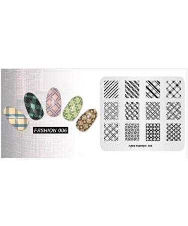 Alexnailart Nail Art Stamping Templates - Lines Lattice Design (FA006) - Buy Online on SooperMarket.com