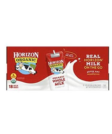 Horizon Organic Whole Milk 18 pk./8 fl. oz. - Convenient and Nutrient-Rich Dairy Option - Buy Online on SooperMarket.com